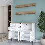 Hanah Home Armario Multiusos Blanco y Nogal